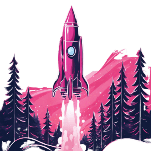 Eine Rakete die abhebt
