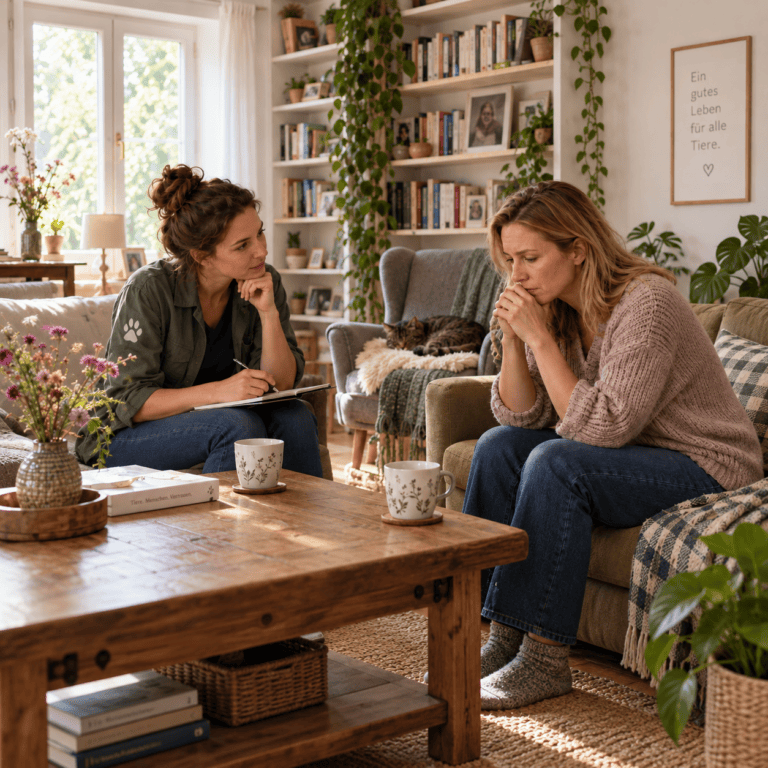 Zwei Frauen im Gespräch - Bild mit KI generiert
