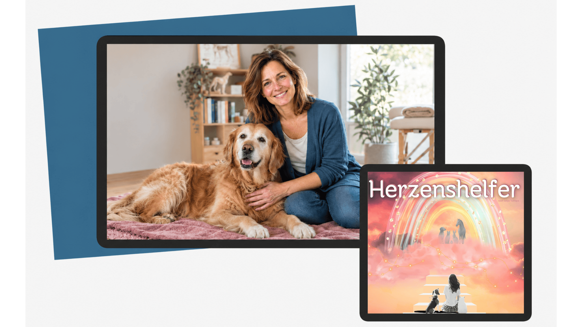THP mit Hund in Praxis Mockup